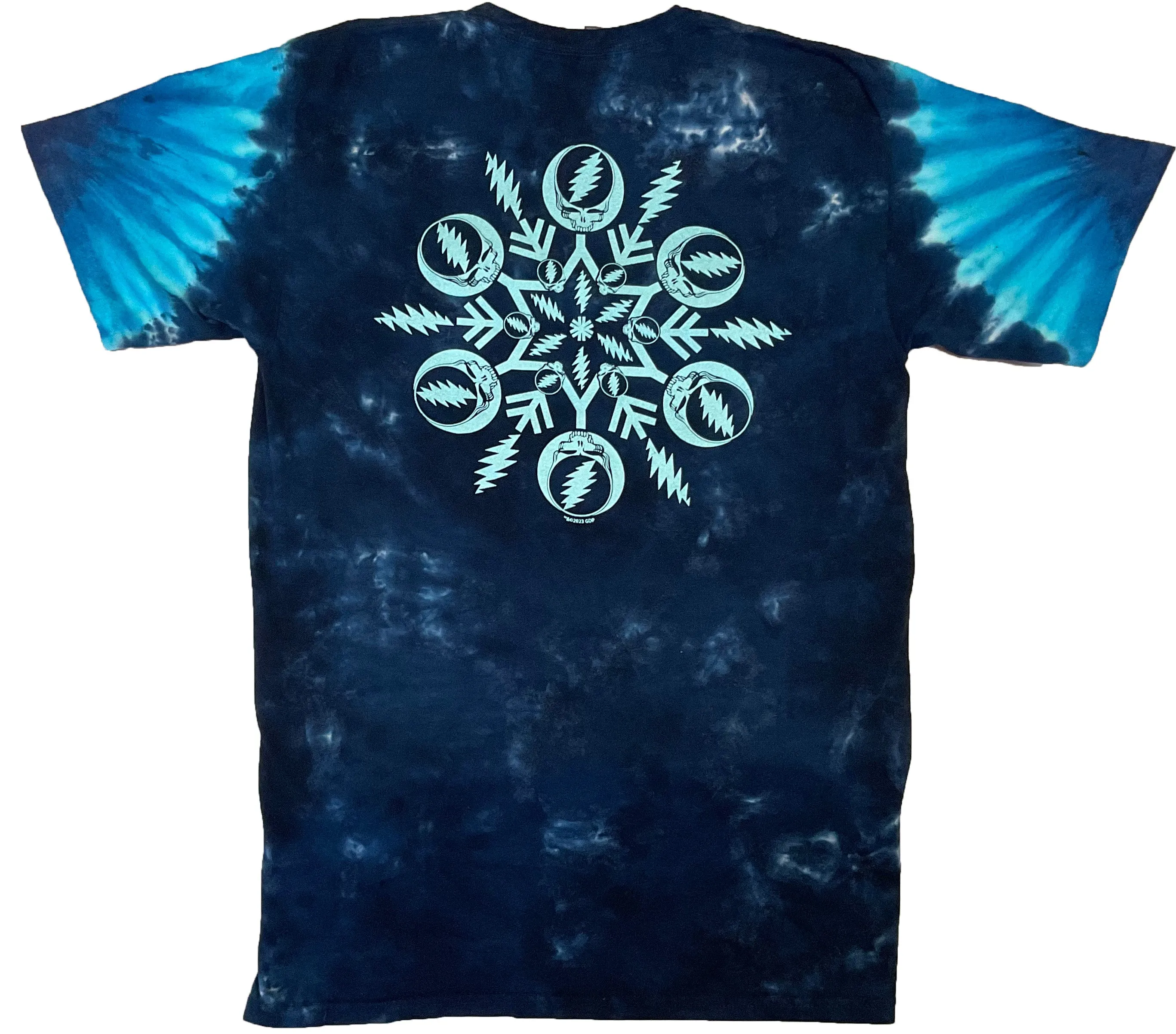 Bolt and Stealie Snowflake tie dye t-shirt