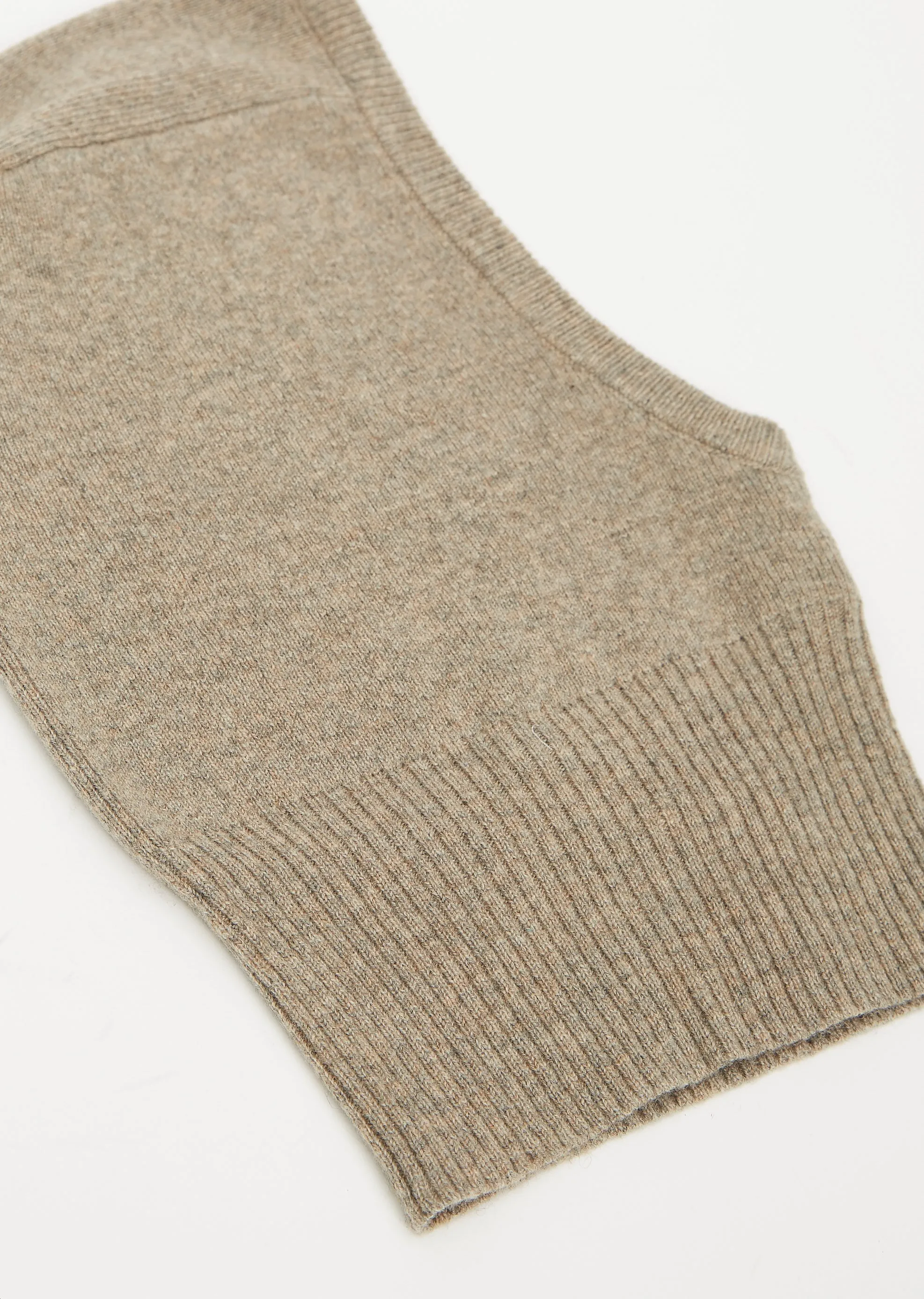 Cathy Cashmere Knitted Balaclava — Biscuit