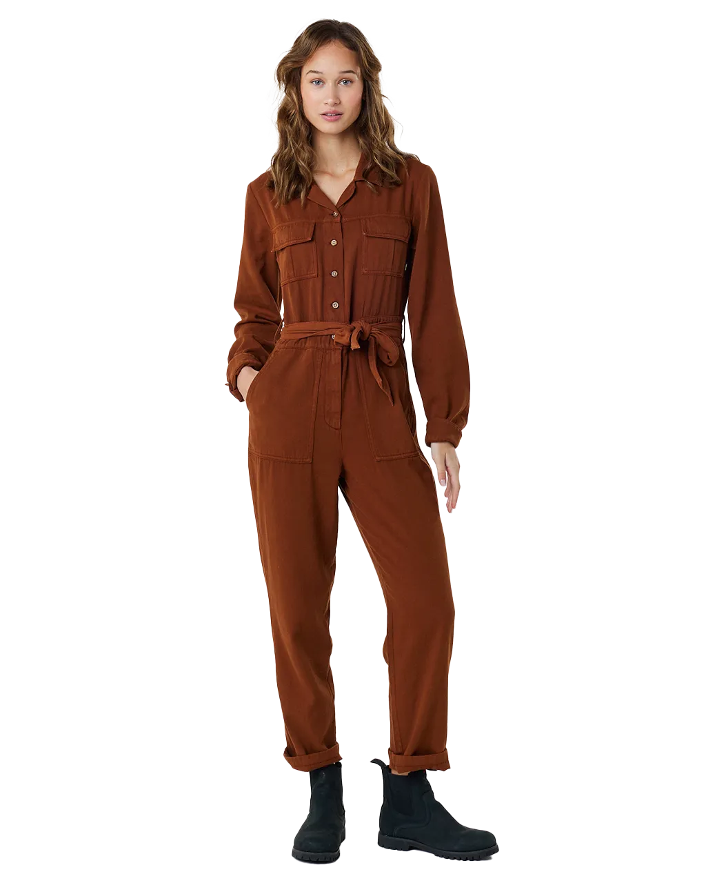 Combi Searcher Jumpsuit in Dark Brown