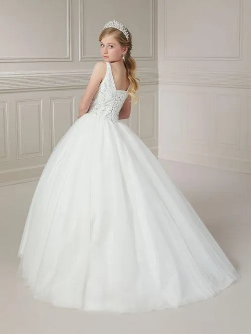 Detachable sheer sleeve-cape Ballgown | Tiffany 13728