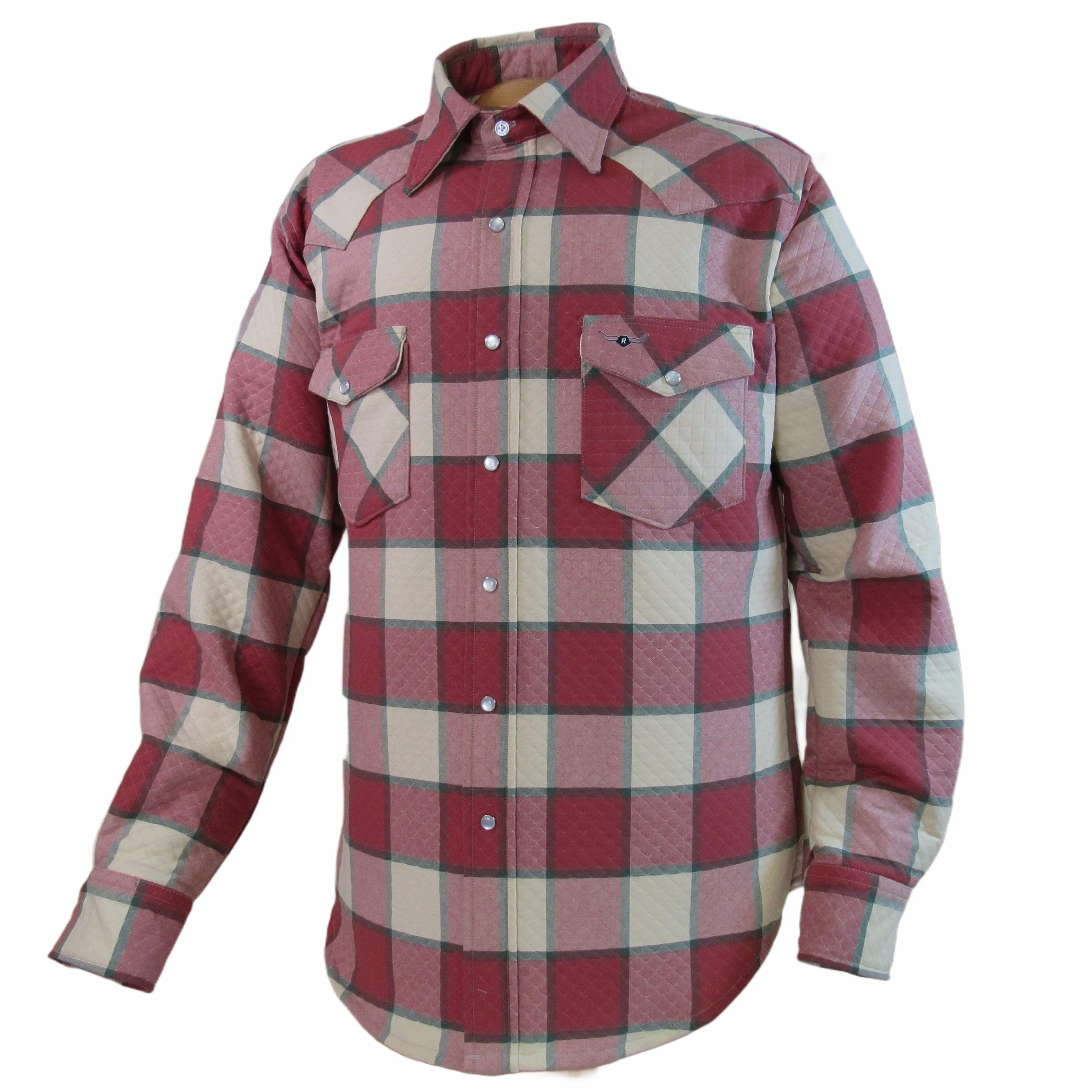 Flying R Ranchwear - Quilted Plaid Outershirt - The Sage - Long Sleeve