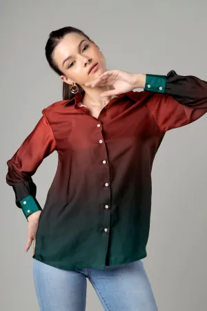 Glamorous Ombre Shirt For Women