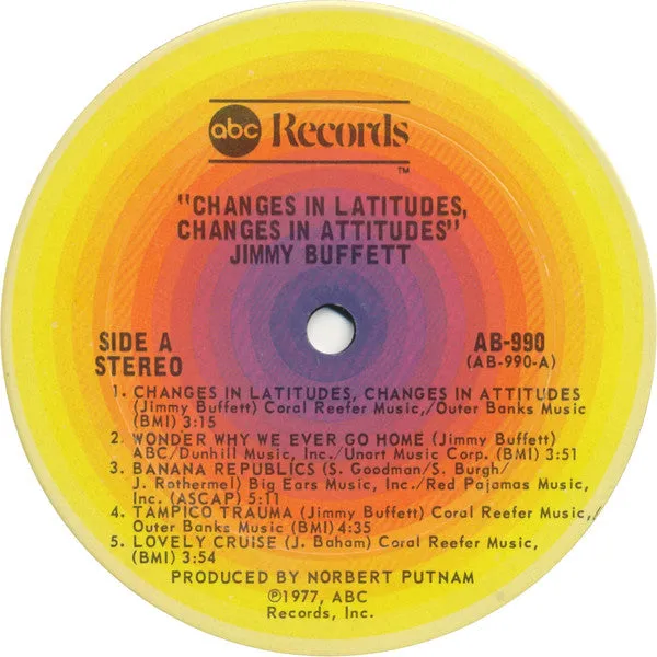 Jimmy Buffett - Changes In Latitudes, Changes In Attitudes (LP, Album, Ter) (VG )