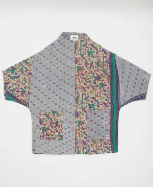 Kantha Cocoon Quilted Jacket - No. 230513 - Medium