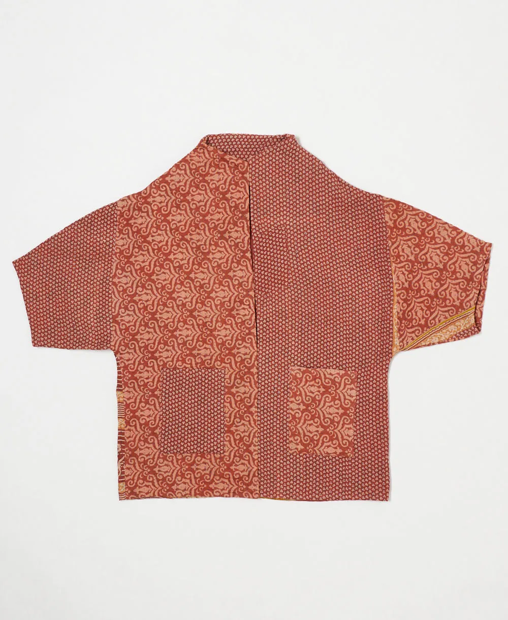 Kantha Cocoon Quilted Jacket - No. 240620 - Extra Large