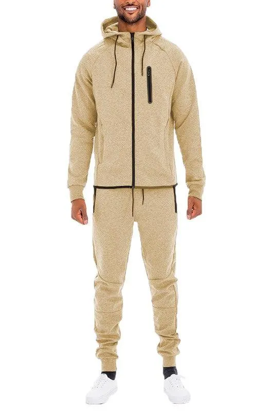 Mens Full Zip Sweatpants and Jacket Set