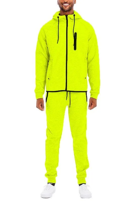 Mens Full Zip Sweatpants and Jacket Set