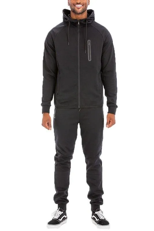 Mens Full Zip Sweatpants and Jacket Set