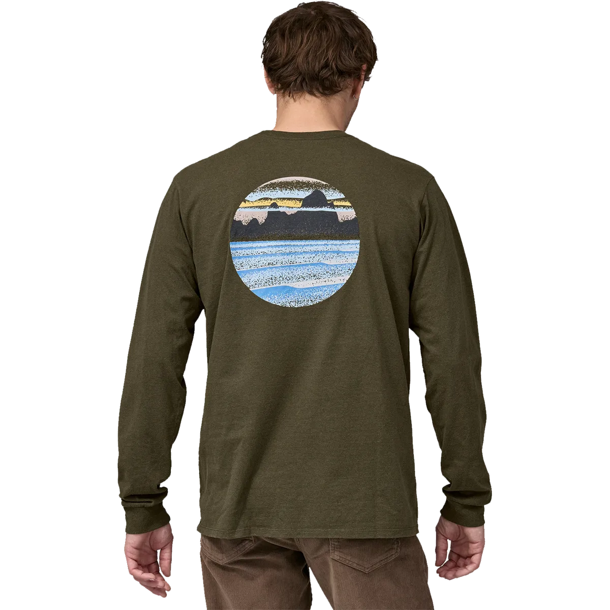 Men's Long Sleeve Skyline Stencil Responsibili-T