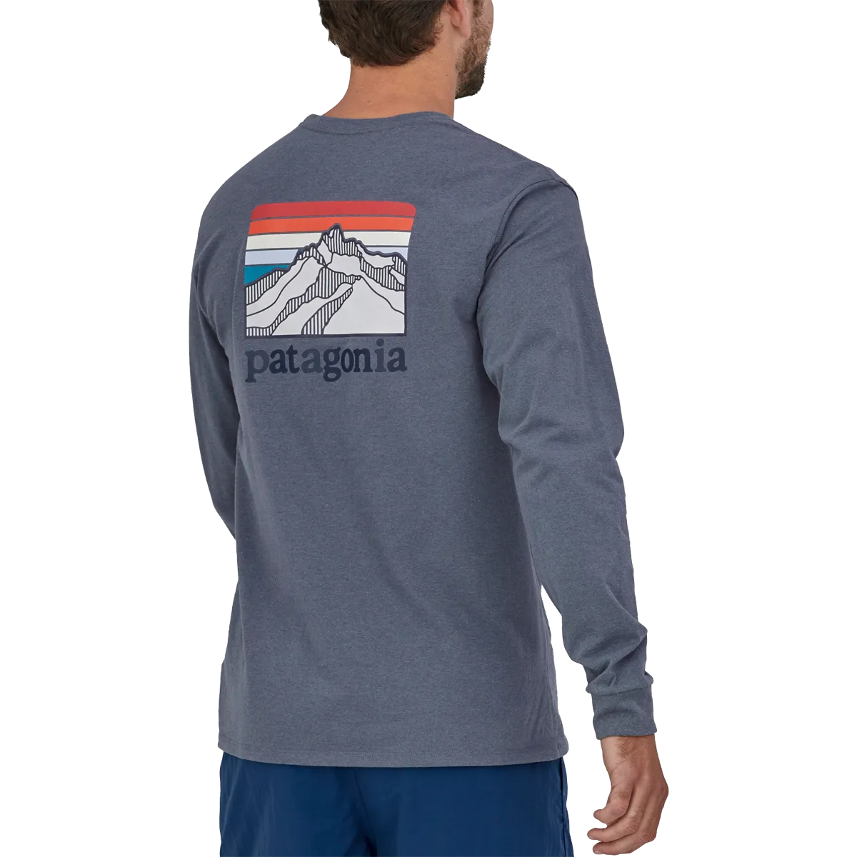 Men's Long-Sleeved Line Logo Ridge Responsibili-Tee