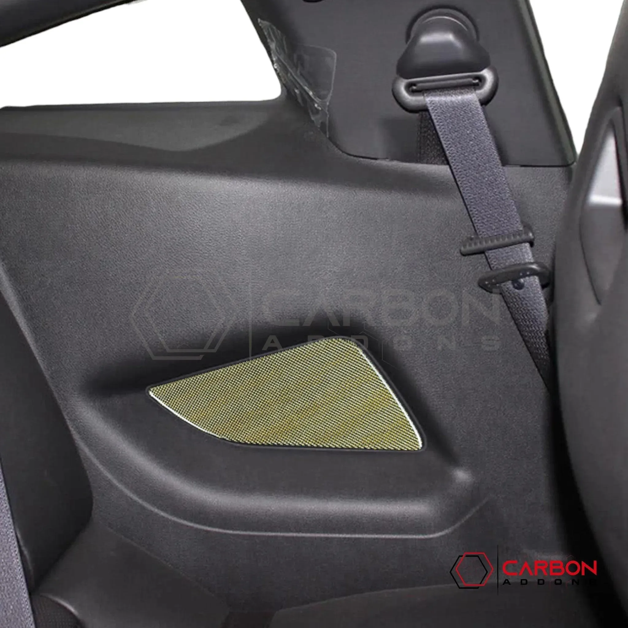 Mustang 2010-2014 Reflective Carbon Fiber Rear Seat Arm Rest Trim Overlay