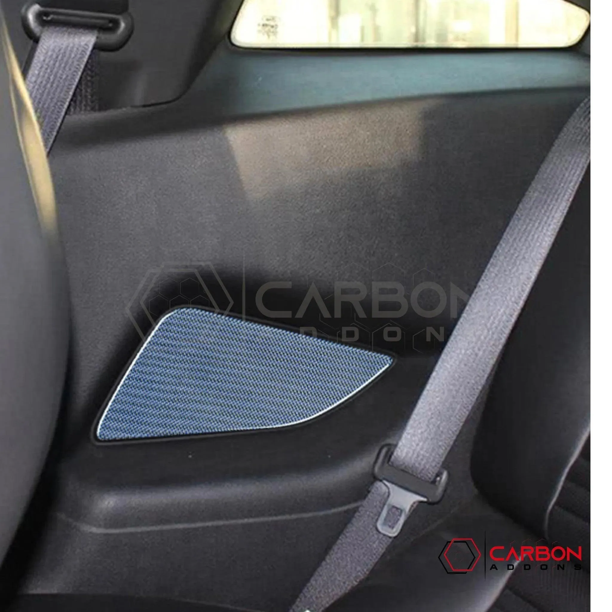 Mustang 2010-2014 Reflective Carbon Fiber Rear Seat Arm Rest Trim Overlay