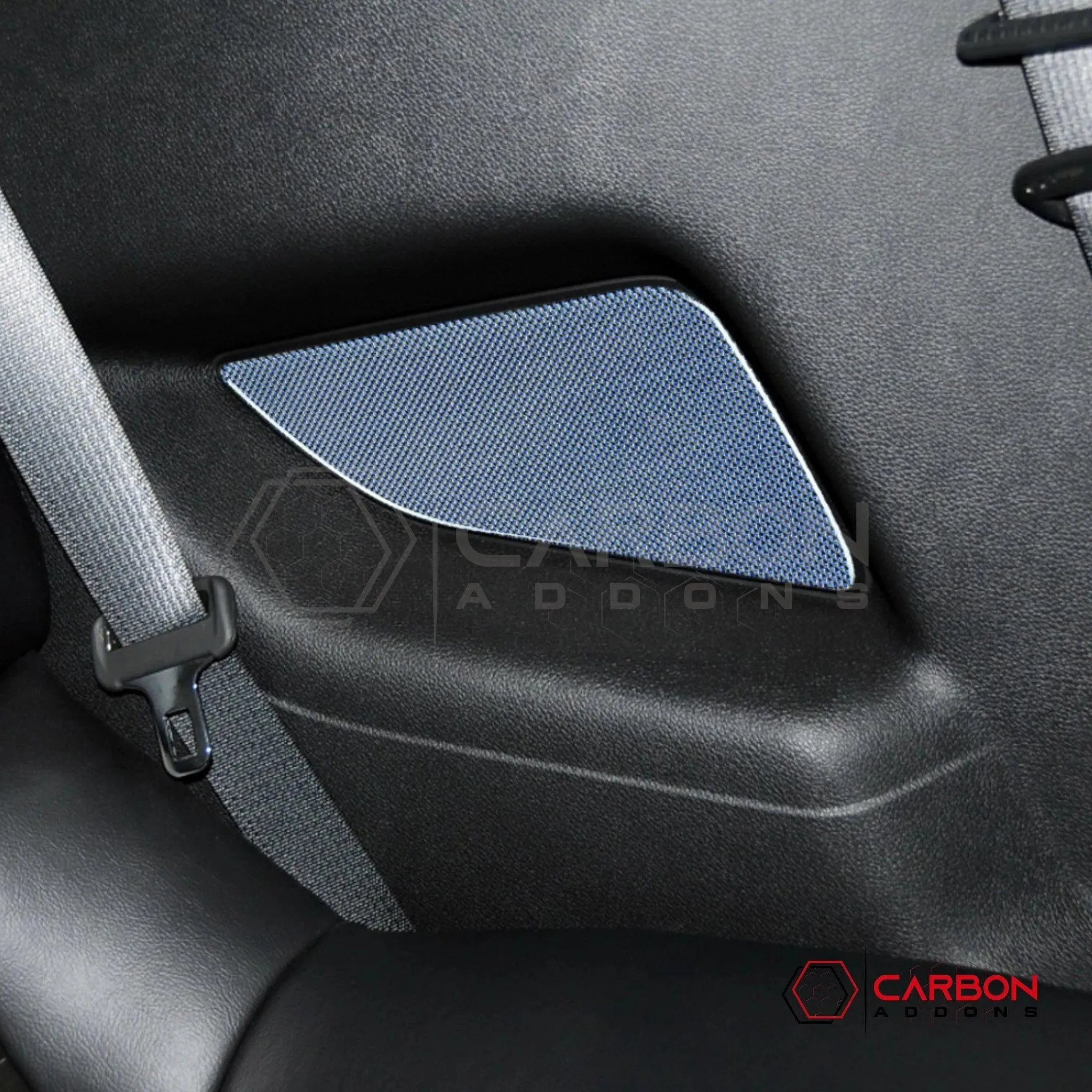 Mustang 2010-2014 Reflective Carbon Fiber Rear Seat Arm Rest Trim Overlay