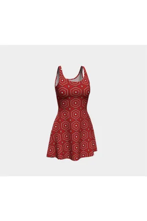 Neo Geo Flare Dress