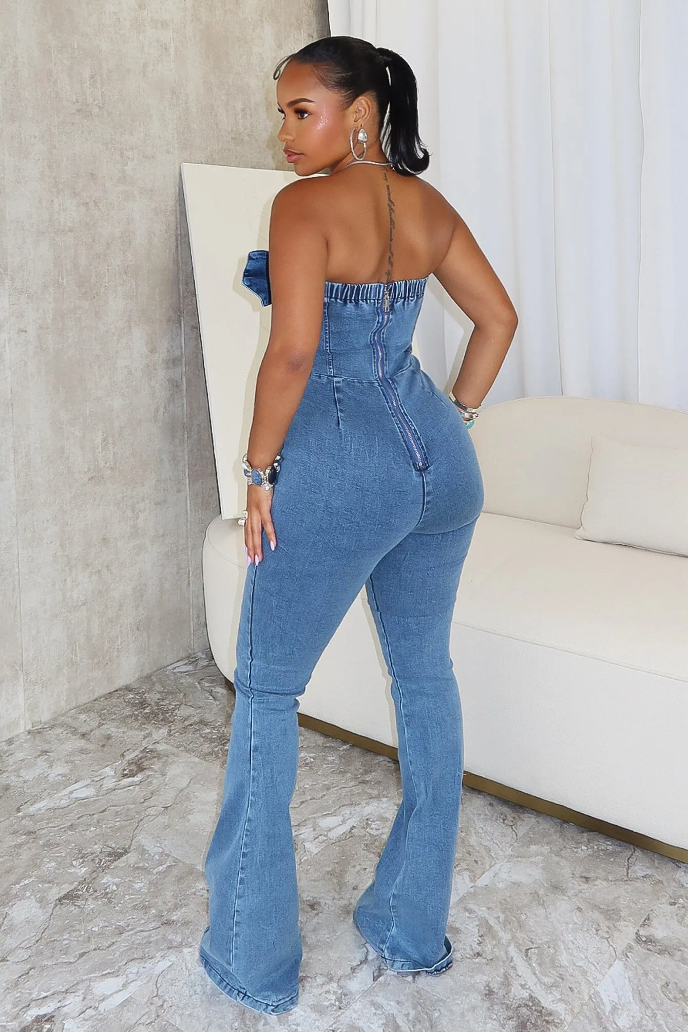 Ollie Underwired Belted Strapless Jumpsuit