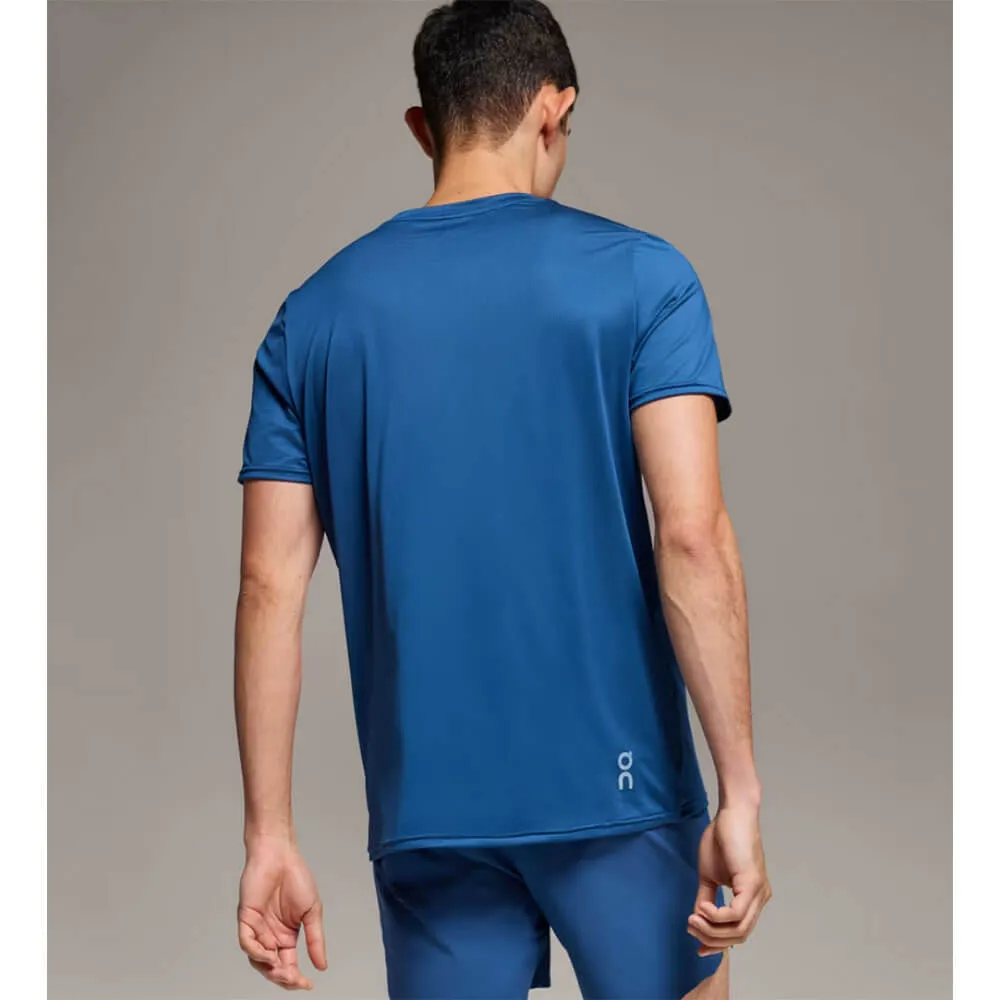 On Men's Performance Running T-Shirt - Denim