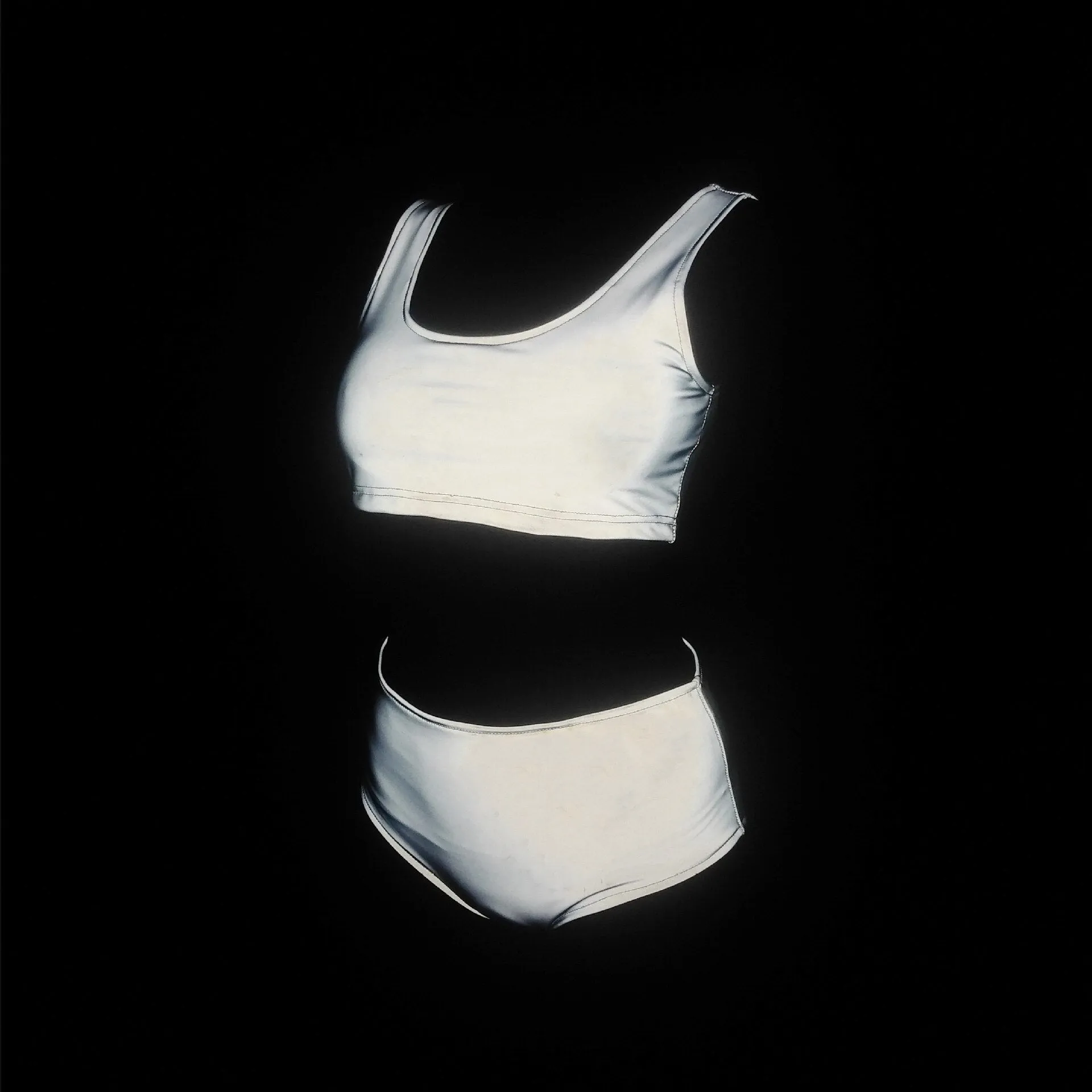 Reflective Hot Pants & Cropped Vest Set