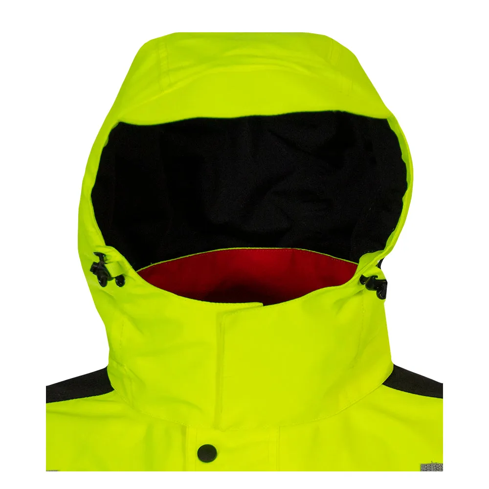 Safety Hood Hi Vis Lime Ultimate Hood with Bill Waterproof & Breathable