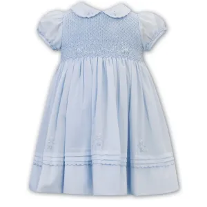 SARAH LOUISE - Peter Pan Collar Smock Dress - Blue