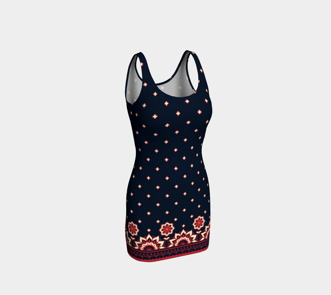 Starry Garden Bodycon Dress