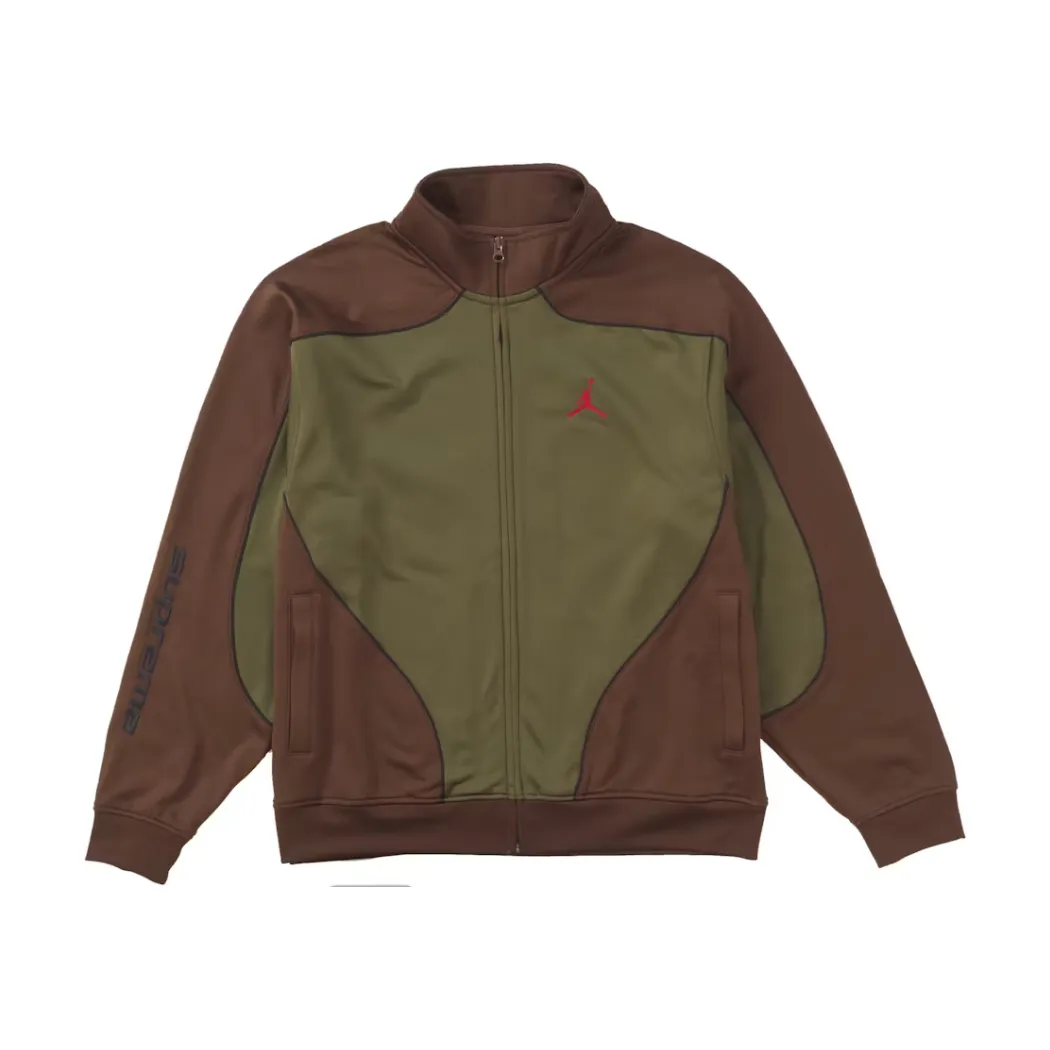 Supreme Jordan Tricot Track Jacket Olive