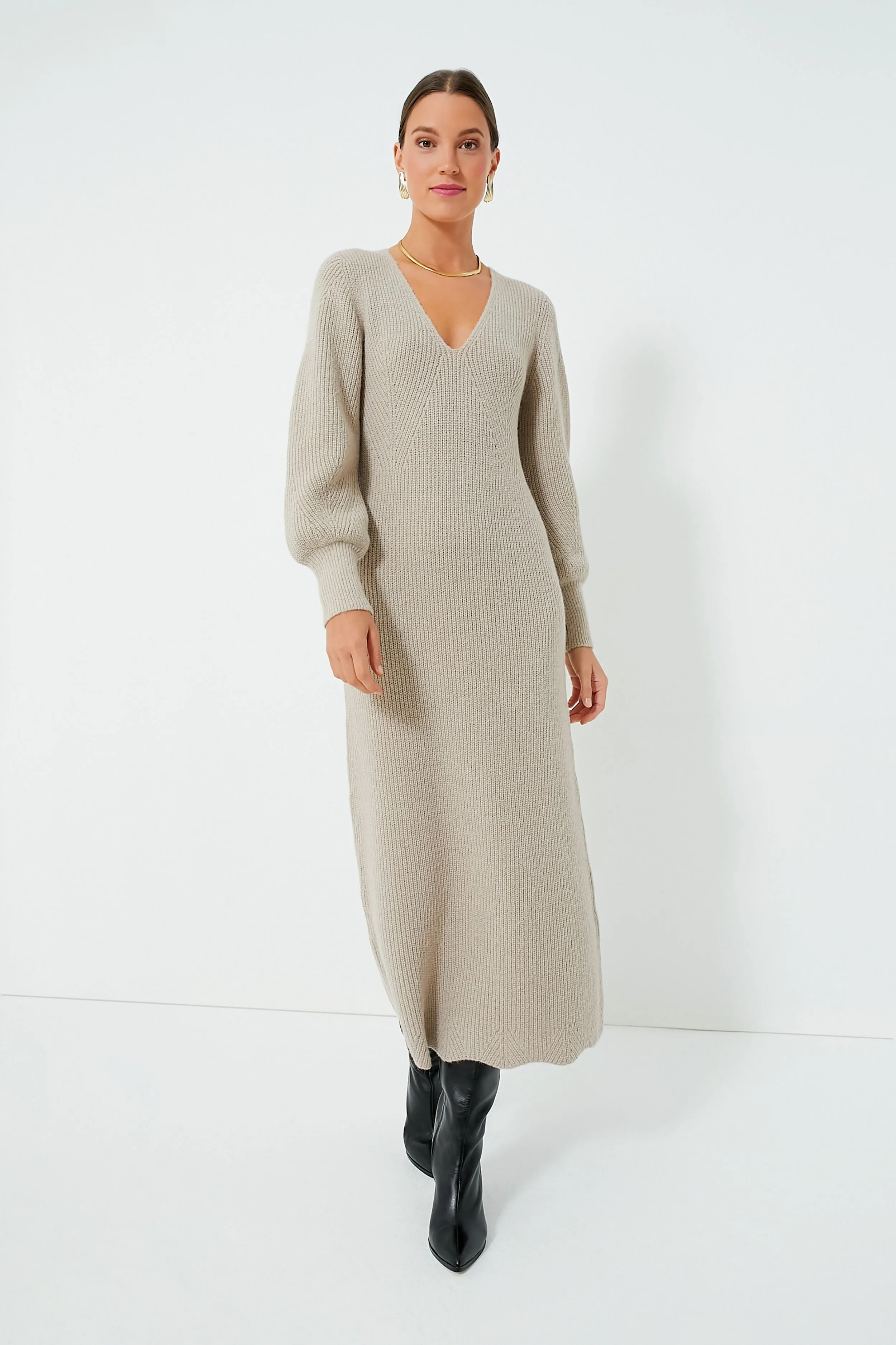 Taupe Bellagio Knit Dress