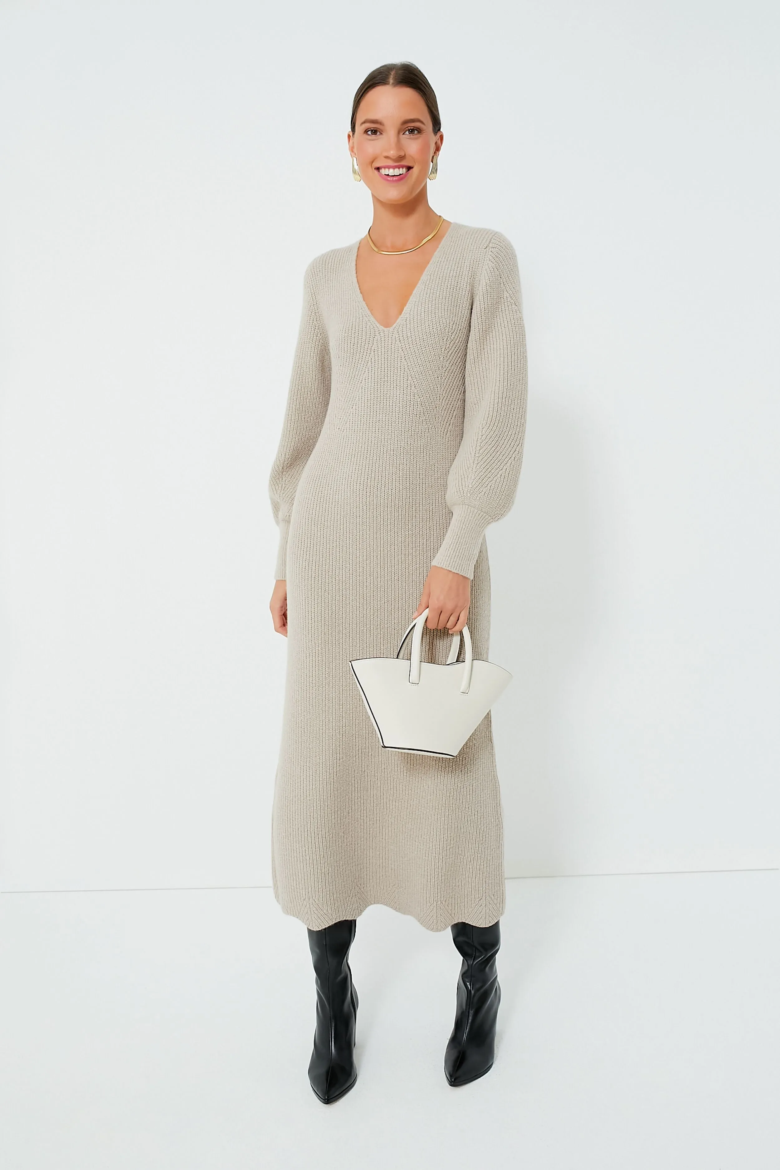 Taupe Bellagio Knit Dress