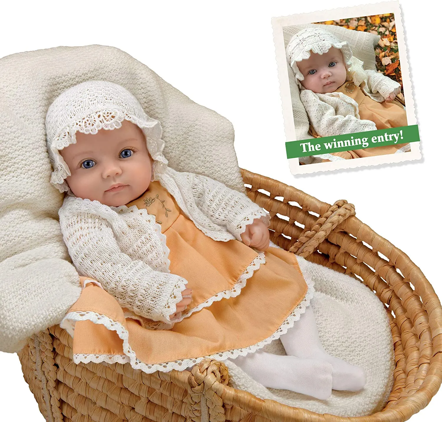 The Ashton-Drake Galleries Such A Doll Photo Contest Collection Issue #7: 'Rosalie' Baby Doll Handcrafted Lifelike with RealTouch® Vinyl and Hand-Rooted Hair by Ping Lau 17-Inches