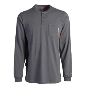 Timberland Pro Men's Flame Resistant Long Sleeve Work Henley - Charcoal - TB0A23P4003