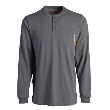 Timberland Pro Men's Flame Resistant Long Sleeve Work Henley - Charcoal - TB0A23P4003