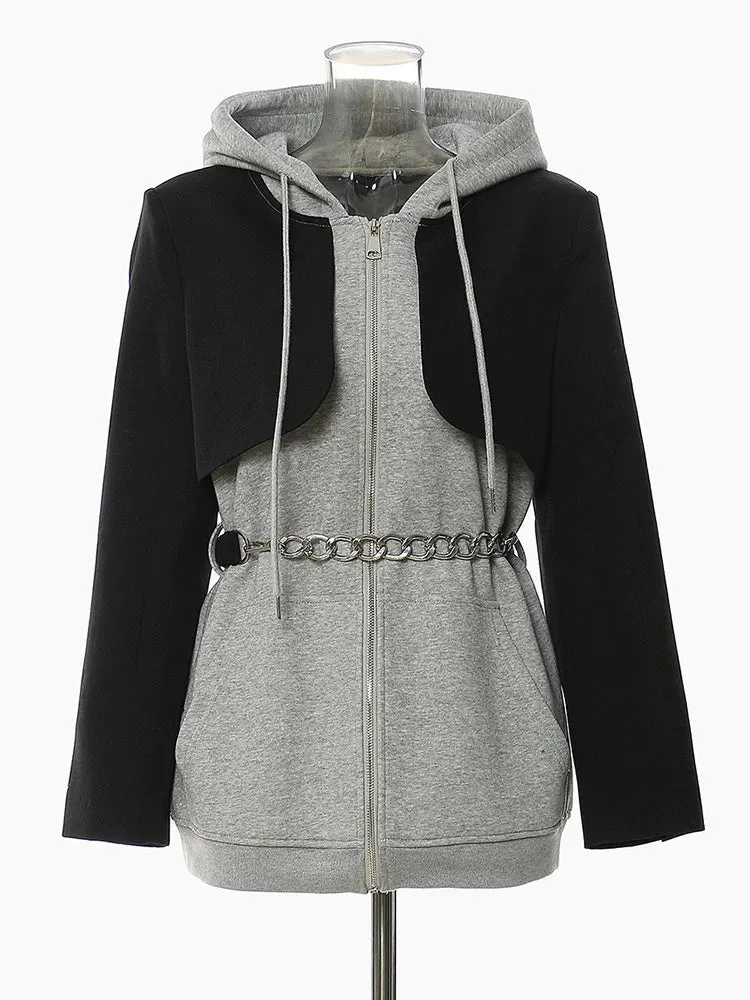 Women's Cozy Luxury Gray Zip-Up Hoodie