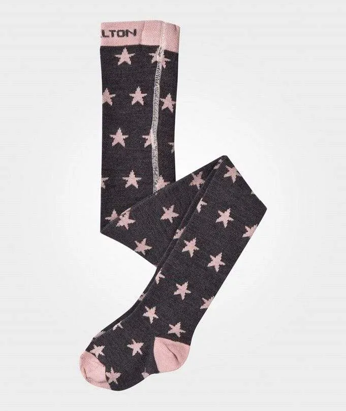 Wool/Cotton Blend Tights: Stars